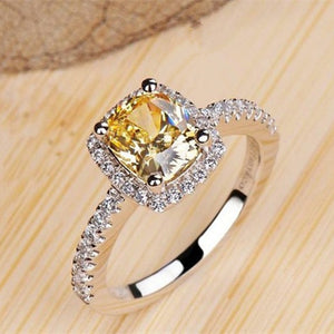 White Gold Colour CC 925 Sterling Silver Ring for Women