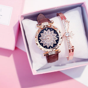 Woman Luxurious Watch Bracelet Set