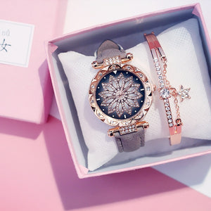 Woman Luxurious Watch Bracelet Set