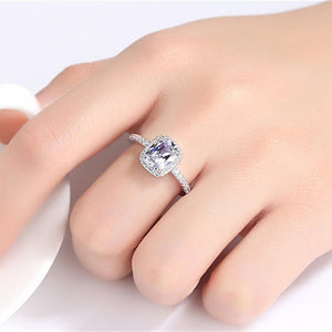White Gold Colour CC 925 Sterling Silver Ring for Women
